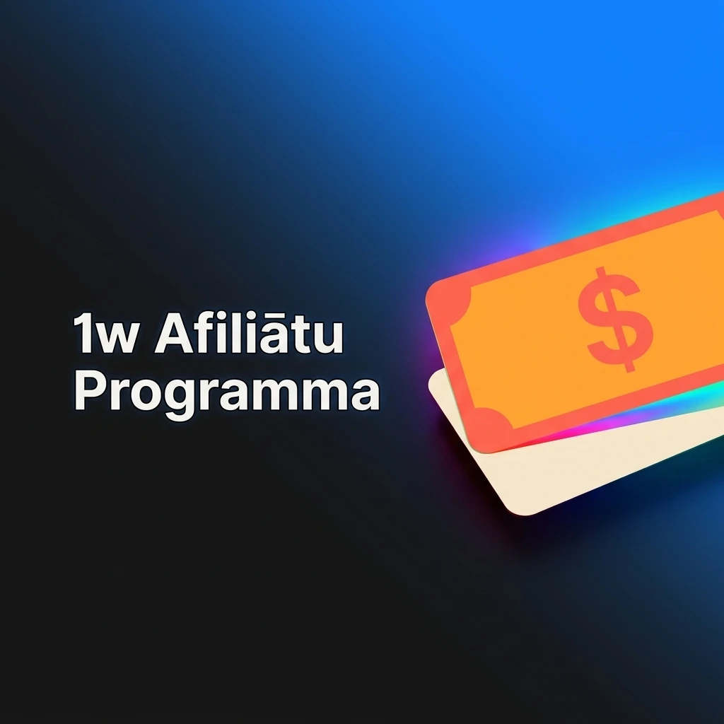 1w afiliātu programma – pelniet komisijas ar RevShare un CPA modeļiem, personīgu menedžeri un elastīgiem noteikumiem