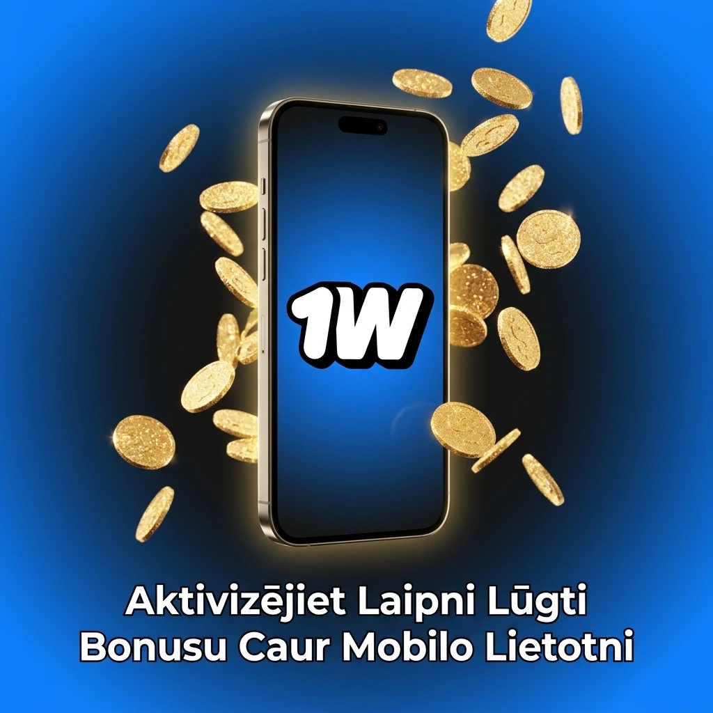 1w mobilā lietotne iOS un Android — aktivizējiet laipni lūgti bonusu, veicot depozītu lietotnē