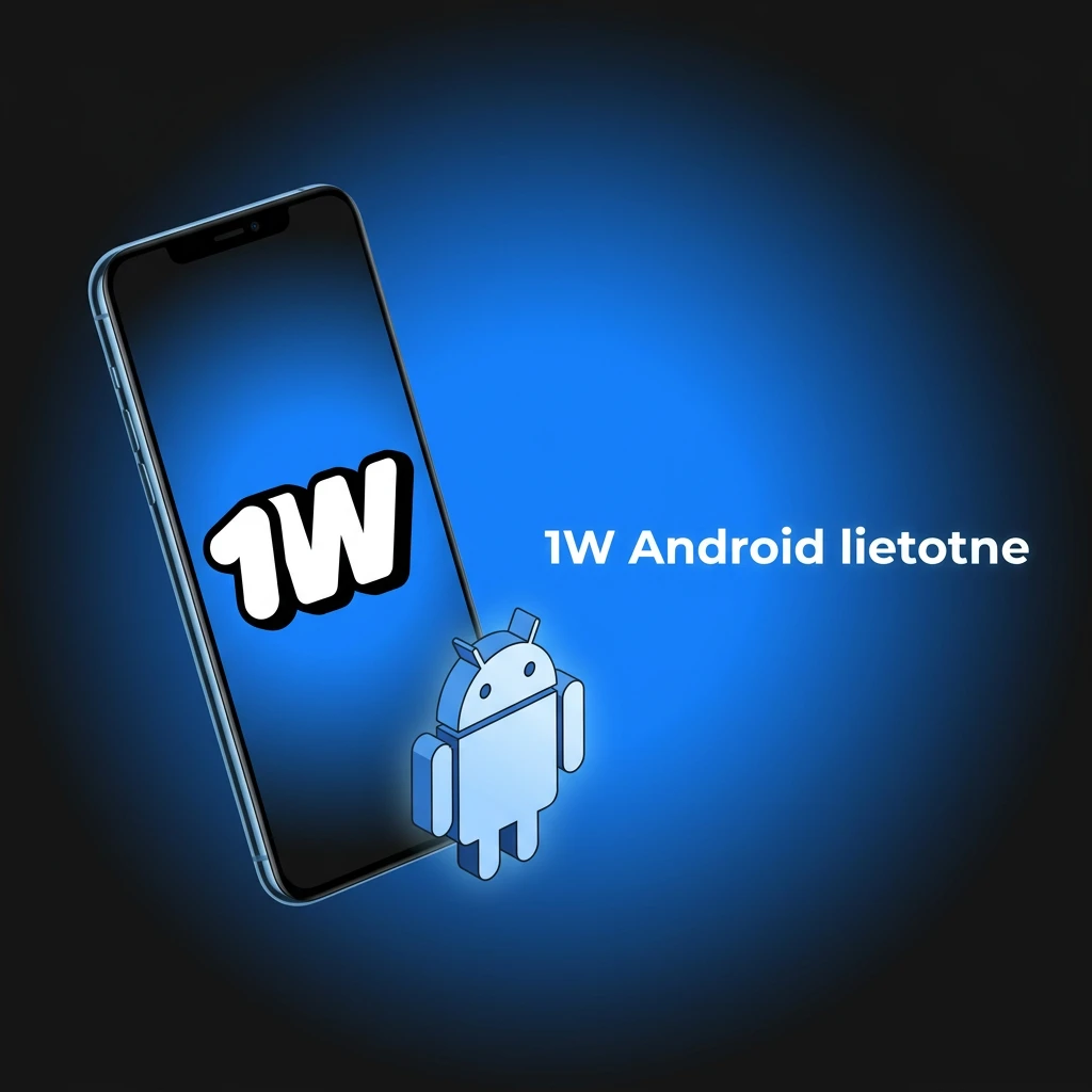 1W Android lietotne – bezmaksas mobilās likmes un kazino spēles jebkurā vietā
