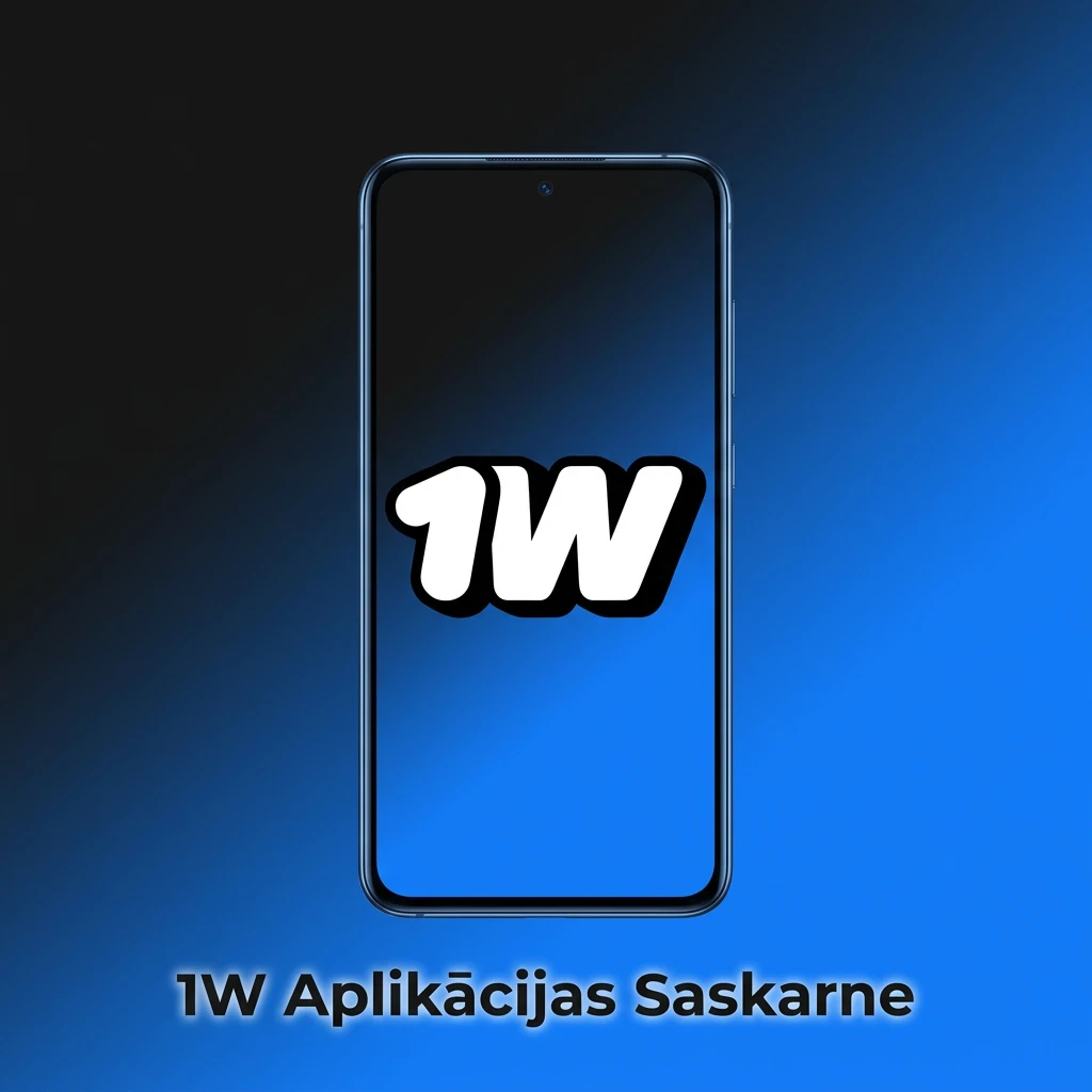 1W mobilā aplikācija ar skaidru navigāciju sportam, kazino un konta pārvaldībai