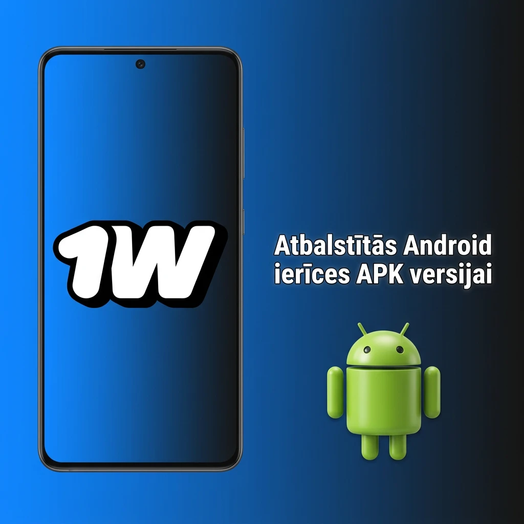 Android ierīču saraksts ar zīmoliem Samsung, Sony, Huawei, Xiaomi u.c., kas saderīgi ar 1W APK