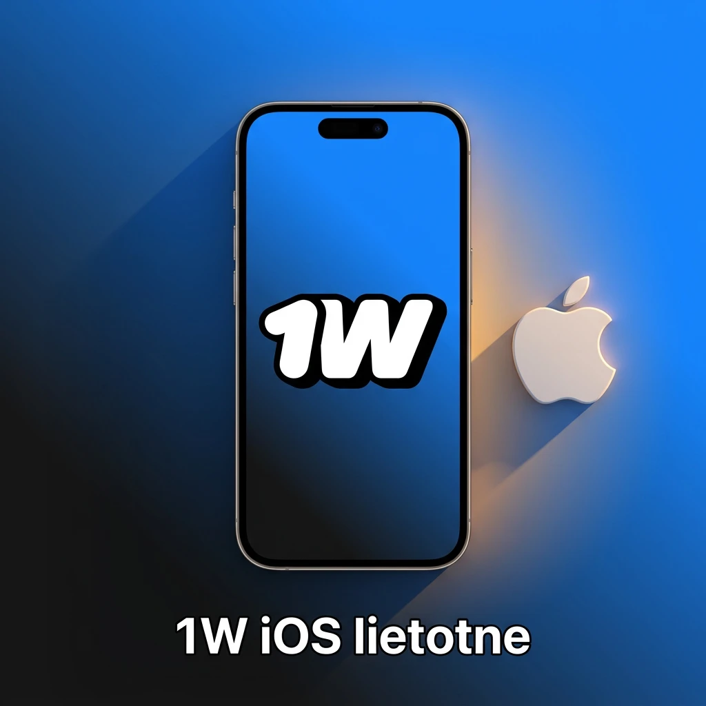 1W iOS lietotne iPhone un iPad — bezmaksas, ātrdarbīga, ar pilnu funkcionalitāti likmēm un kazino