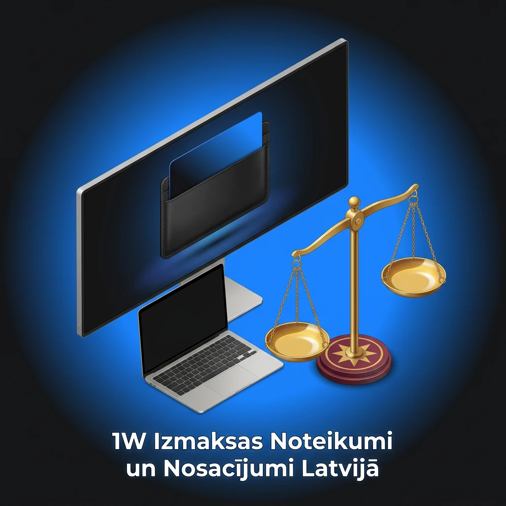 1W izmaksas noteikumi Latvijā: verifikācija, bonusi, limiti un apstrādes laiks kriptovalūtu izņemšanai