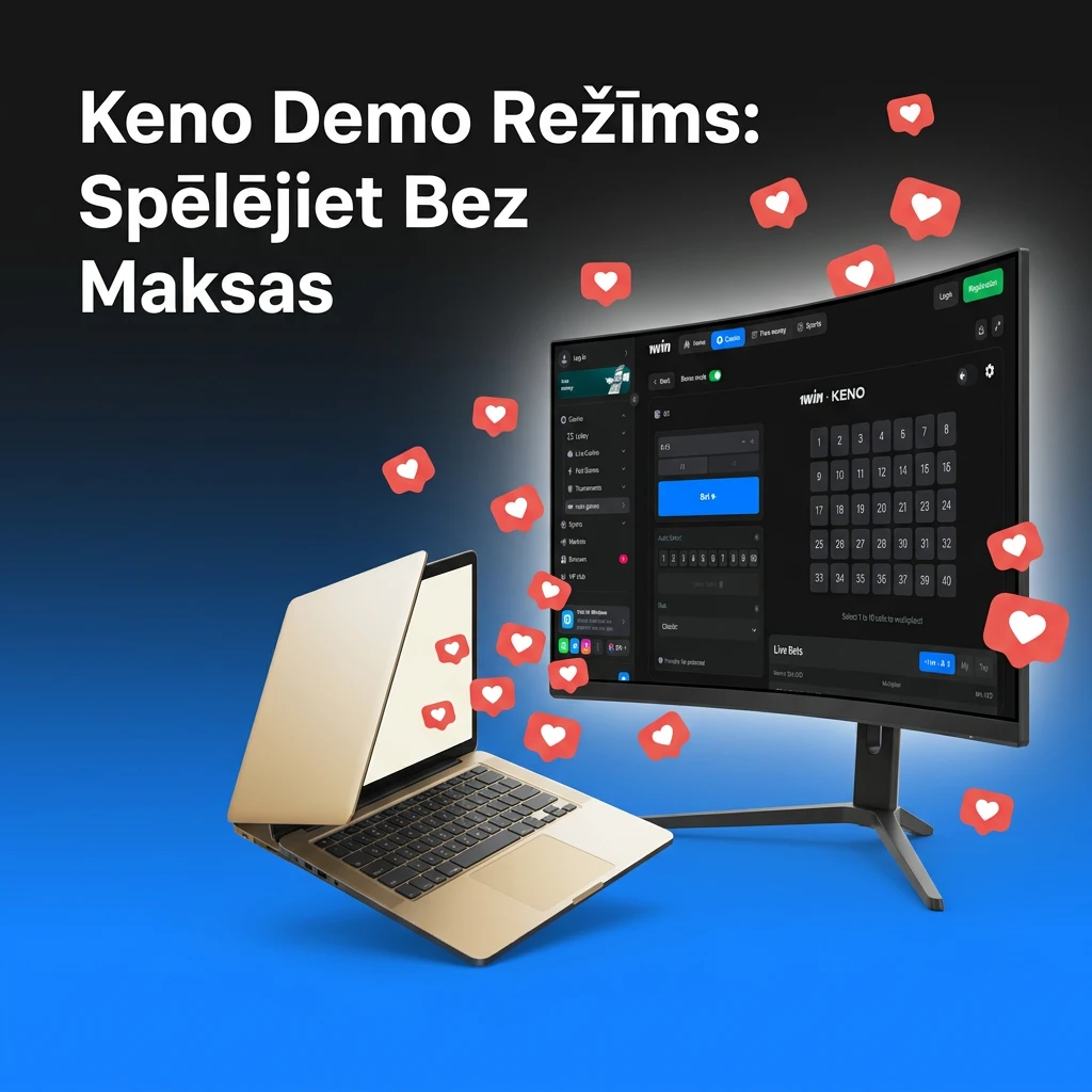 Keno demo režīms ekrānā ar virtuālajiem žetoniem un skaitļu režģi, spēlējiet bez maksas bez depozīta