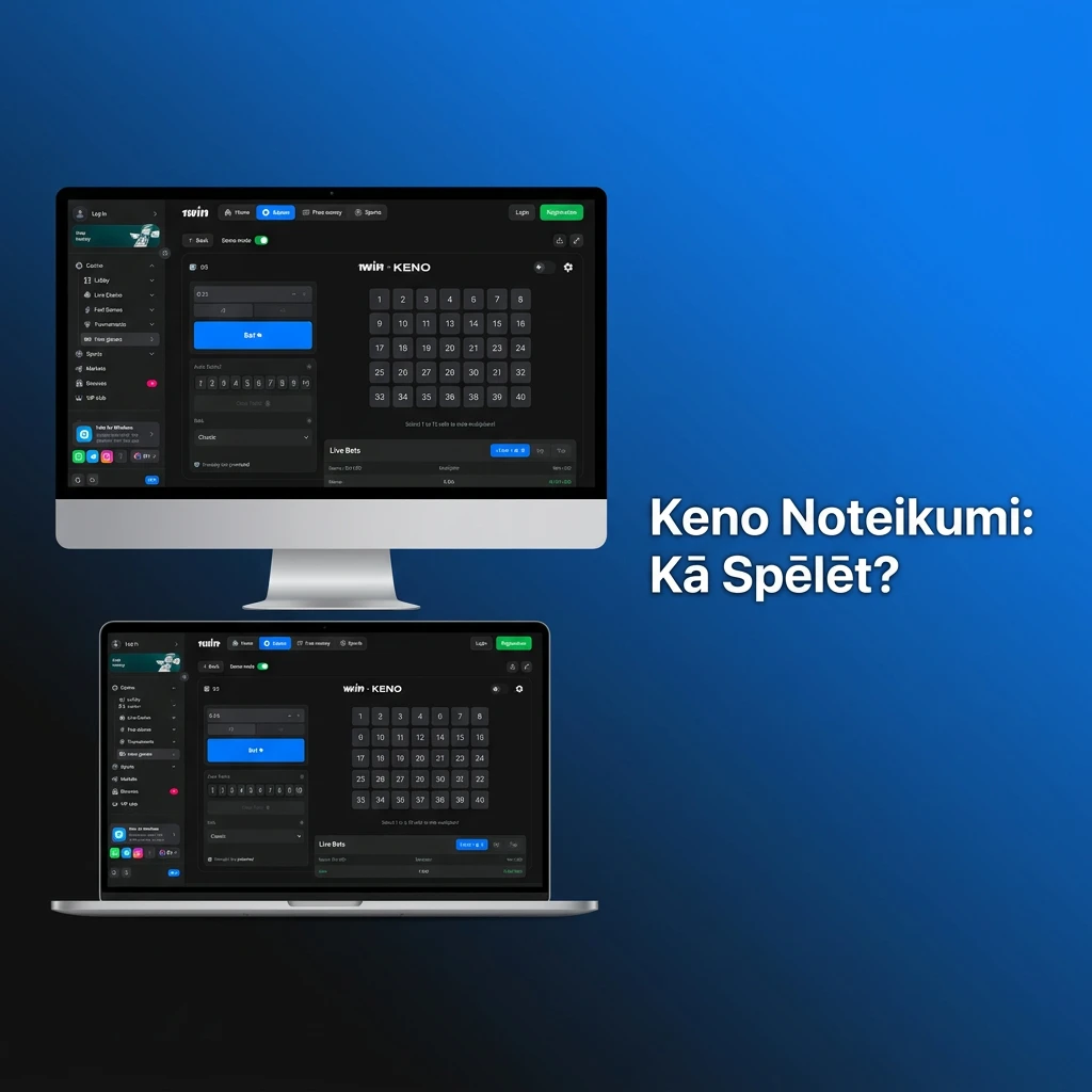 Keno loteriju spēle — izvēlies skaitļus no 1-80, liec likmes un saņem izmaksu pēc sakritībām