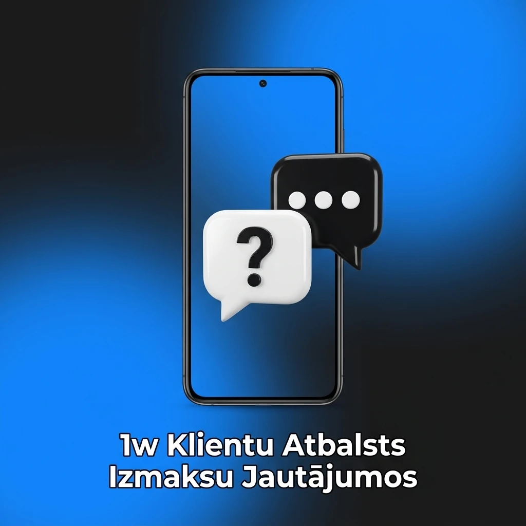 1w klientu atbalsts izmaksu jautājumos – tērzēšana, e-pasts un Telegram pieejami 24/7