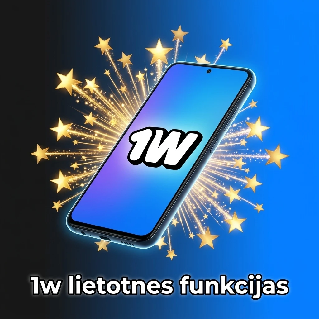 1w lietotnes funkcijas: tiešraides derības, kazino spēles, maksājumi un konta pārvaldība mobilajā ierīcē
