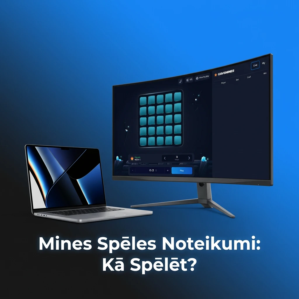 Mines spēles laukums ar rūtiņām, mīnām un reizinātāju — vienkārša azartspēle ar stratēģisku izvēli