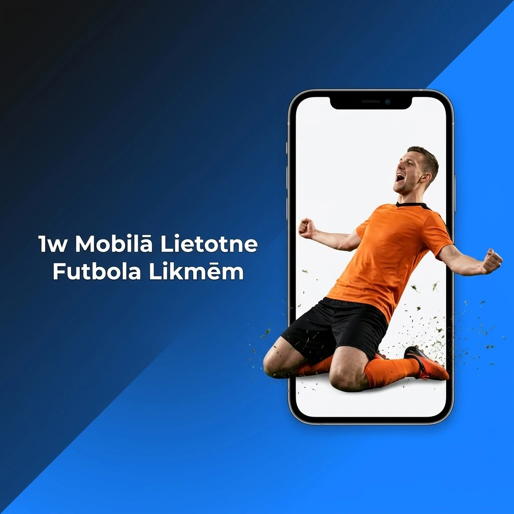 1w mobilā lietotne futbola likmēm Android un iOS — liec likmes jebkurā vietā ar tiešraides opciju