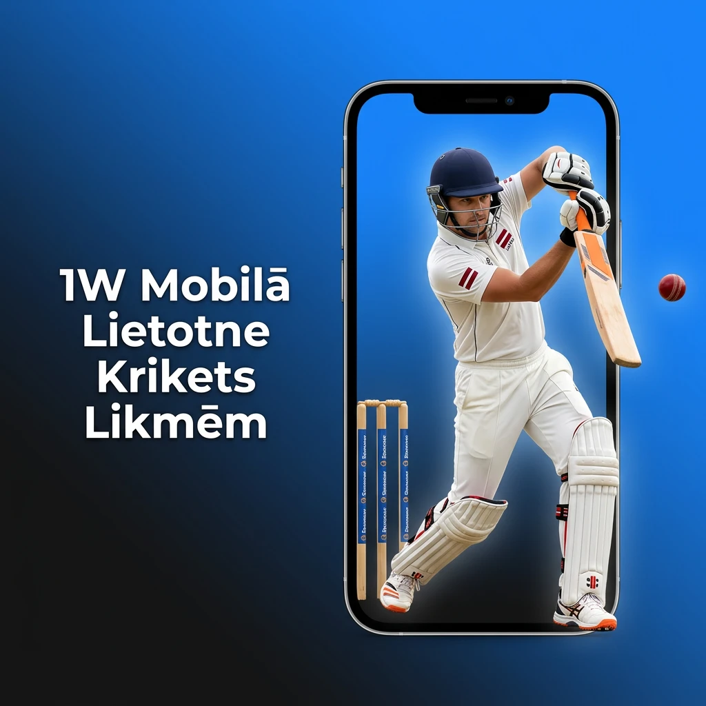 1W mobilā lietotne krikets likmēm — lejupielādē Android vai iOS un liec likmes reāllaikā