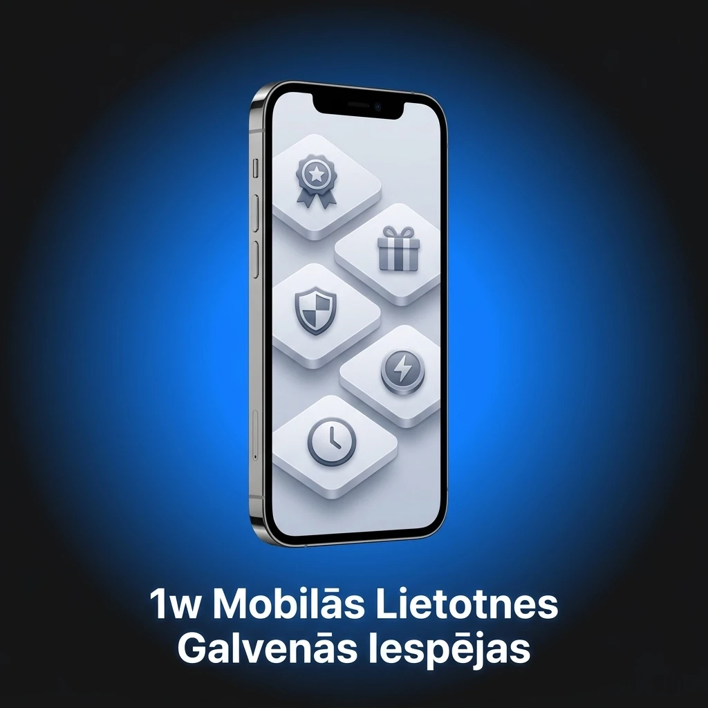 1w mobilās lietotnes galvenās iespējas Latvijas spēlētājiem – bonusi, kazino, sporta derības