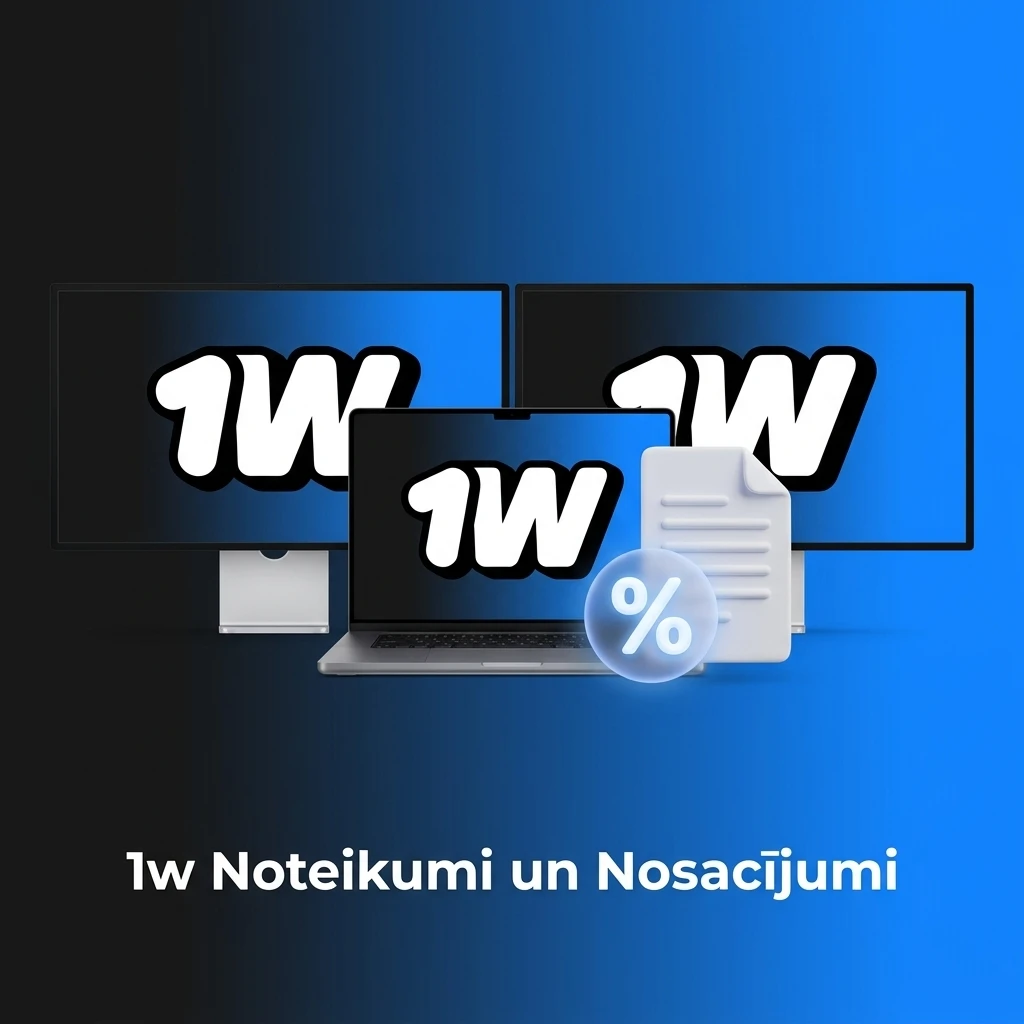 1w platformas noteikumi un nosacījumi – reģistrācija, bonusi, izmaksas un konta verifikācija