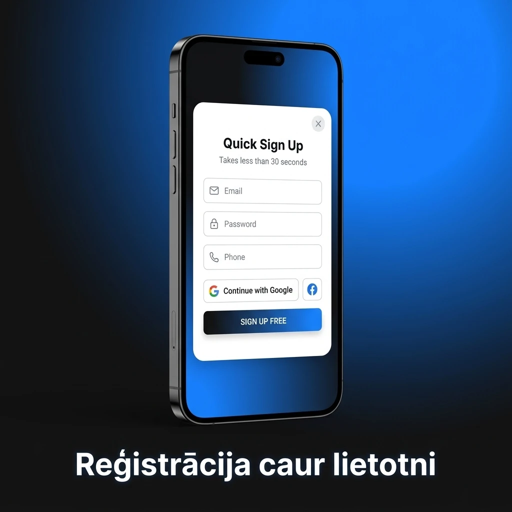 Reģistrācija 1w lietotnē — vienkārši soļi konta izveidei Latvijā mazāk nekā 2 minūtēs