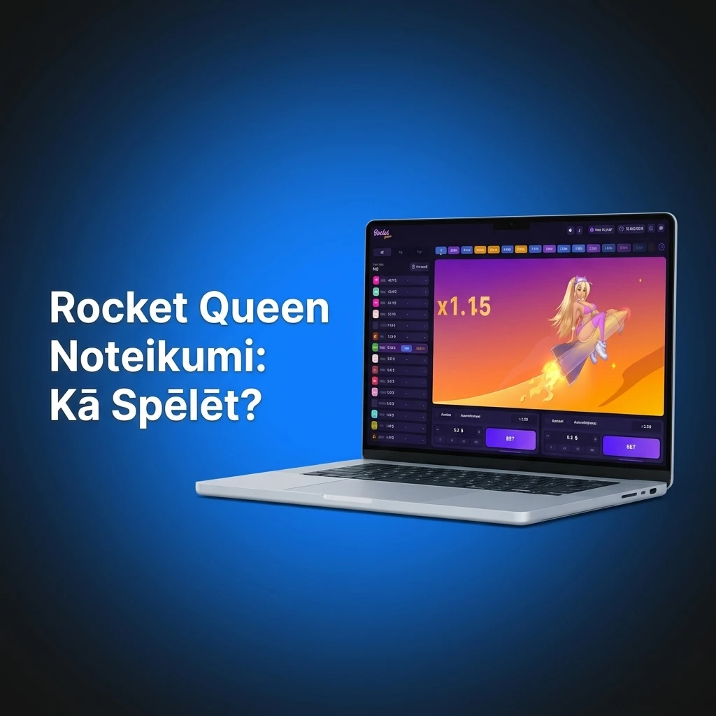 Rocket Queen crash spēle ar pieaugošu reizinātāju, divām likmēm un automātisko izņemšanu, likmes €0.10–€300