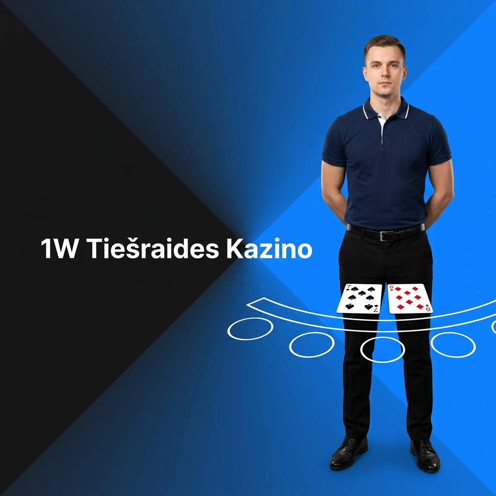1W tiešraides kazino ar īstiem dīleriem — blackjack, rulete, baccarat, pokers un spēļu šovi reālajā laikā.