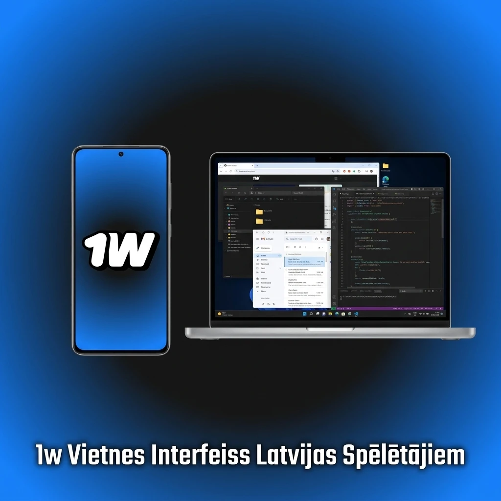 1w vietnes navigācijas josla ar sadaļām Sporta likmes, Kazino, Tiešraides kazino, Kibersports Latvijas spēlētājiem