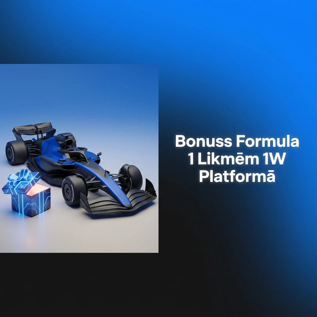 1W sporta likmju bonuss jauniem lietotājiem F1 likmēm ar depozīta prasībām un lagrullēšanas nosacījumiem