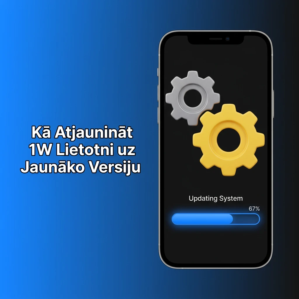 1W lietotne automātiski atjauninās — nav nepieciešama manuāla lejupielāde vai App Store apmeklēšana
