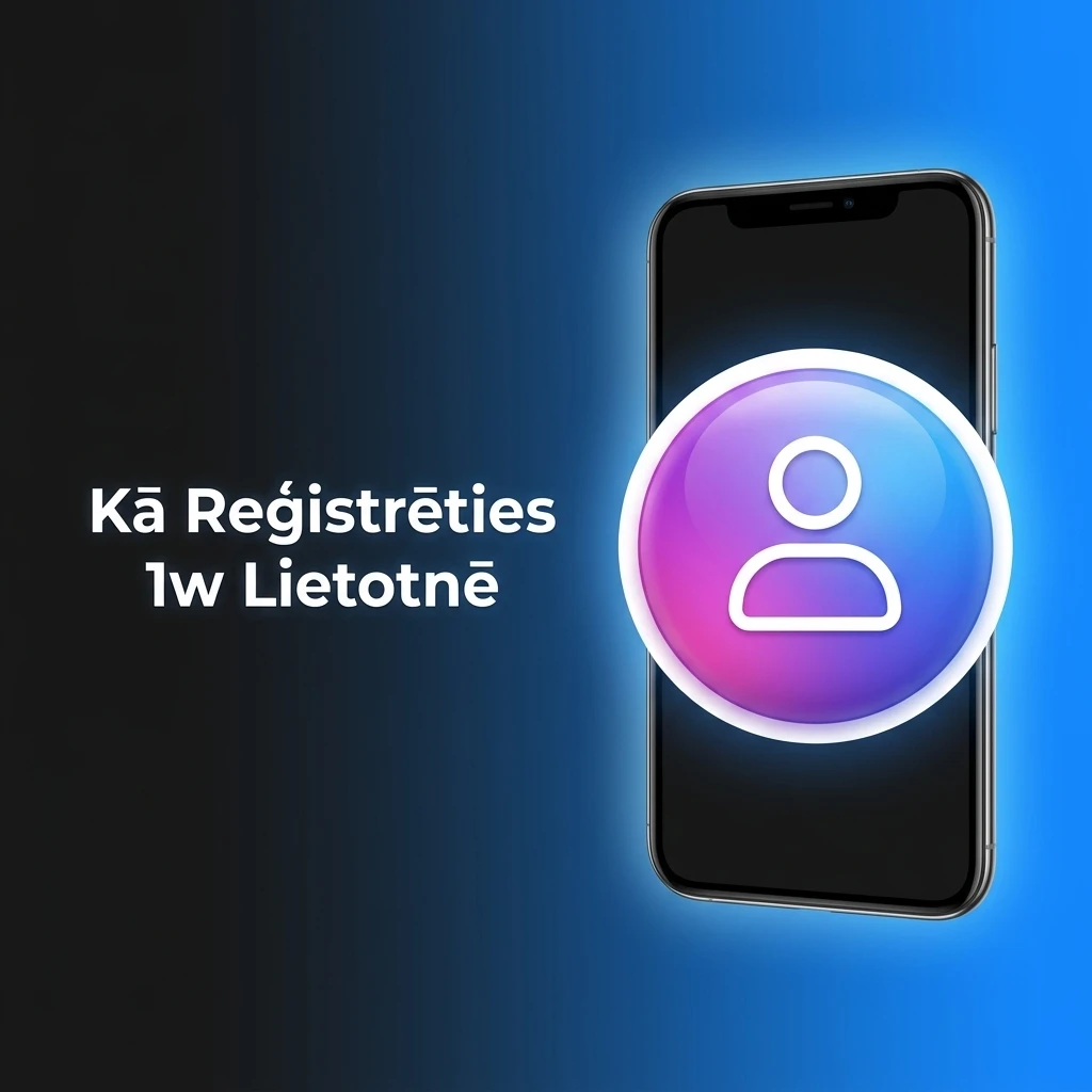 1w lietotnes reģistrācijas process — e-pasts, tālrunis, parole un valsts izvēle Latvijā