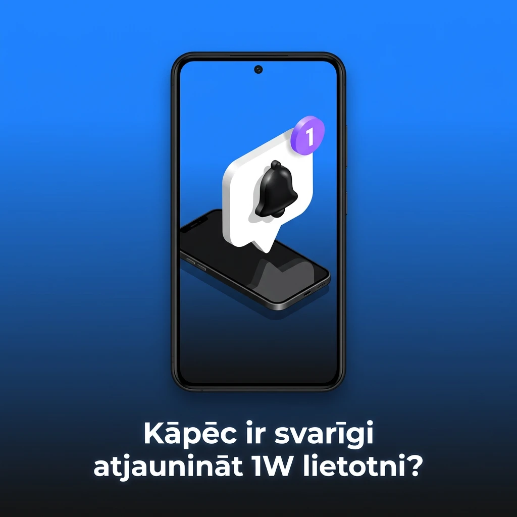 1W lietotnes atjaunināšana — drošība, veiktspēja un jaunas funkcijas ikdienas lietošanā