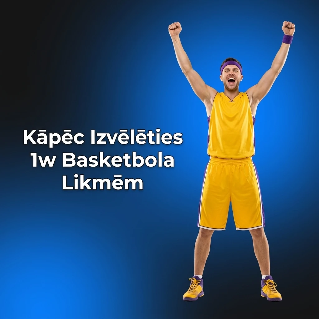 1w basketbola likmju platforma Latvijā – plašs tirgus, konkurētspējīgi koeficienti, tiešraides likmes