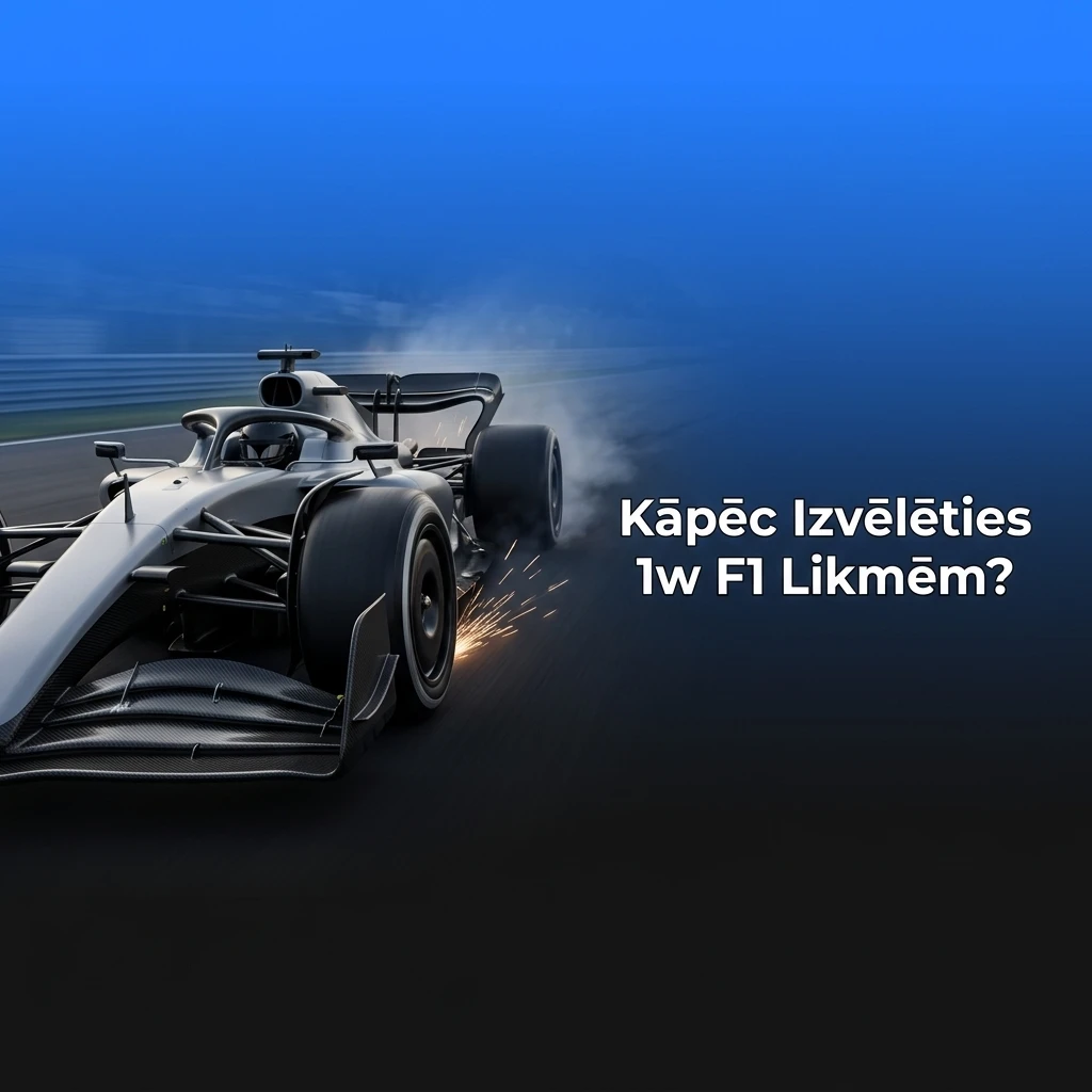 1w F1 likmes — platforma ar plašu tirgus klāstu, tiešraides likmēm un drošu licencētu vidi Latvijas lietotājiem