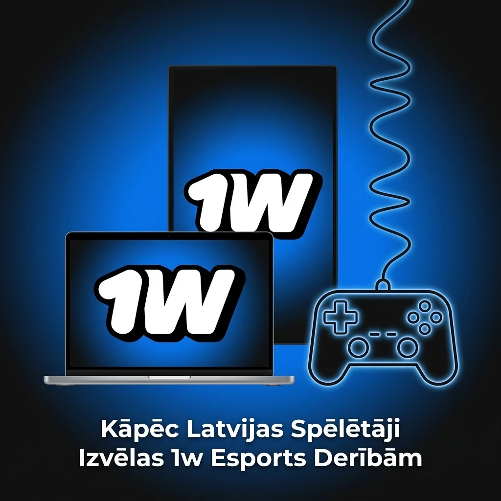 1w esports derību platforma Latvijā – augsti koeficienti, bonusi, mobilā lietotne un atbalsts 24/7