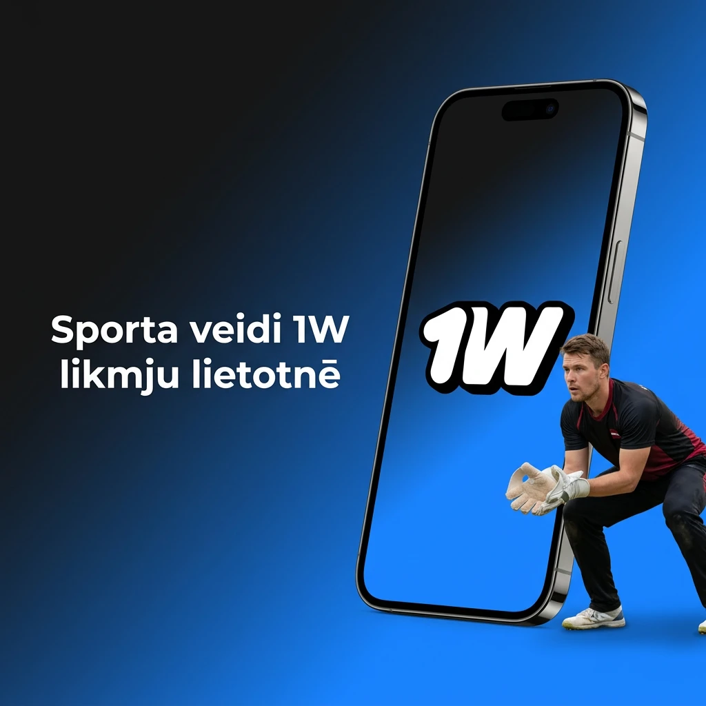 1W likmju lietotne – plašs sporta veidu klāsts, tostarp futbols, basketbols, teniss, hokejs un e-sports